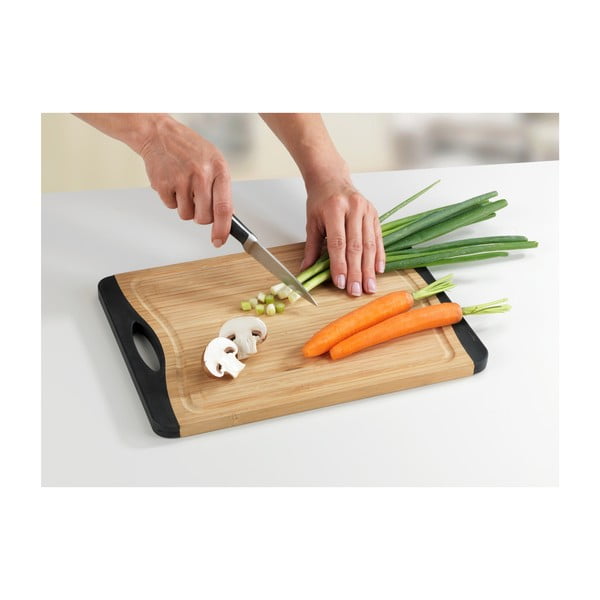Неплъзгаща се дъска за рязане, изработена от бамбуково дърво , 33 x 23 cm - Wenko-image-2