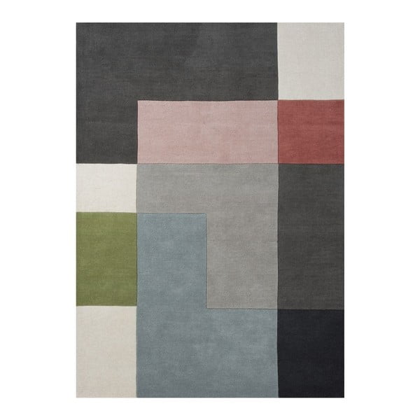 Vlněný koberec Tetris Powder, 200x300 cm