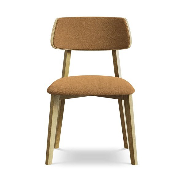 Теракотен трапезен стол от масивна дървесина Niu – Makamii-image-1