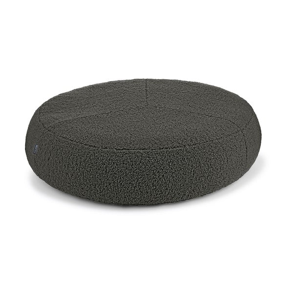 Тъмносиво легло за куче от плат букле ø 90 cm Senso Pouffe Graphite M/L – MiaCara