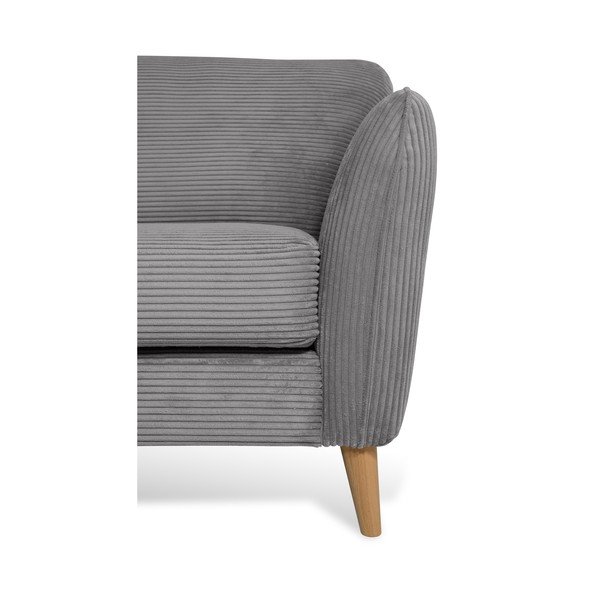 Тъмносив ъглов диван от рипсено кадифе (ляв ъгъл) Paris – Scandic-image-4