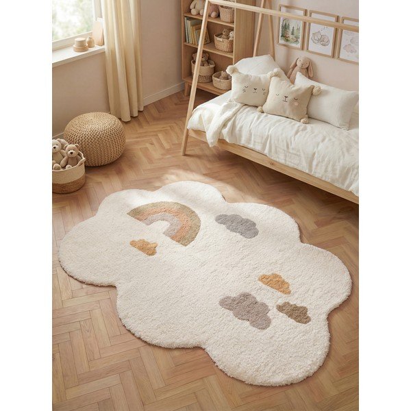 Кремав памучен детски килим подходящ за пране/ръчно изработен 140x200 cm Snuggle Willy – Hanse Home-image-1