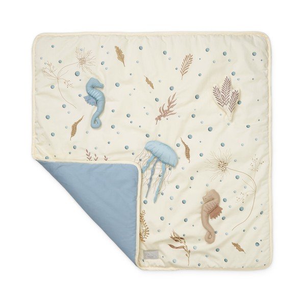 Светложълто детско килимче за игра 80x80 cm Sea Garden – Cam Cam Copenhagen