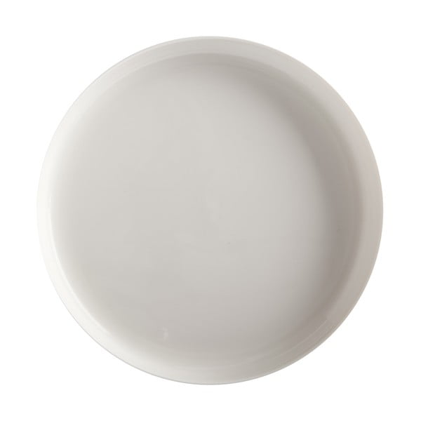 Бяла порцеланова чиния с повдигнат ръб Basic, ø 28 cm - Maxwell & Williams