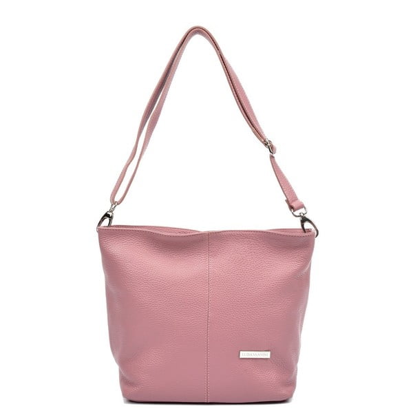 Розова кожена чанта Gratia - Luisa Vannini