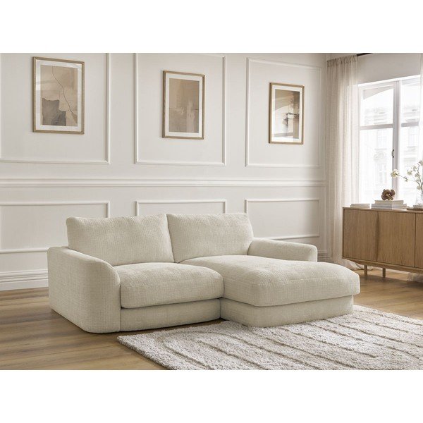 Бежов шенилов ъглов диван (десен ъгъл) Leonore – Bobochic Paris-image-3