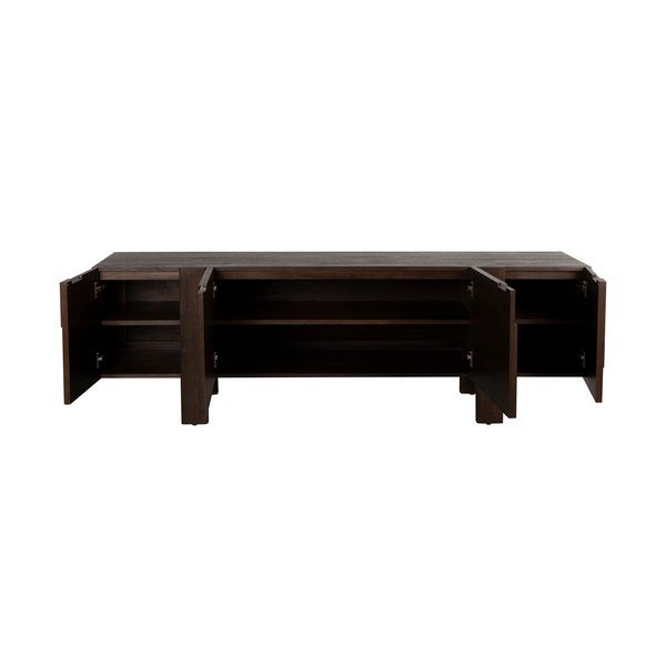 Маса за телевизор от масивна дървесина в тъмно естествен цвят 188x60x45 cm Bruneau – Dutchbone-image-2