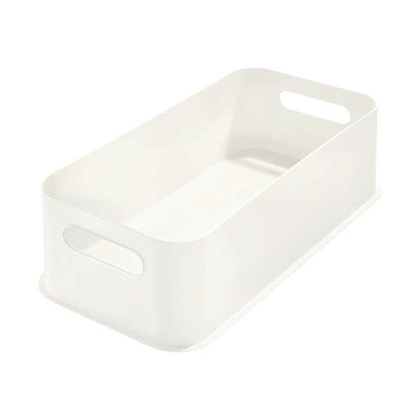 Бяла кутия за съхранение с дръжки, 21,3 x 43 cm Eco - iDesign