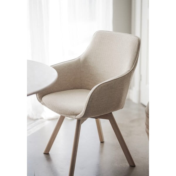 Бежови тапицирани трапезни столове в комплект 2 бр. Alison – Rowico-image-1