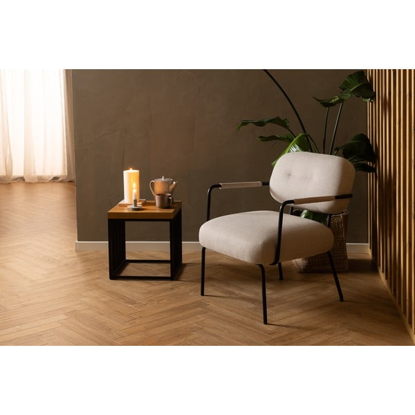 Странична масичка с дъбов плот 40x40 cm Strington – Actona-image-2