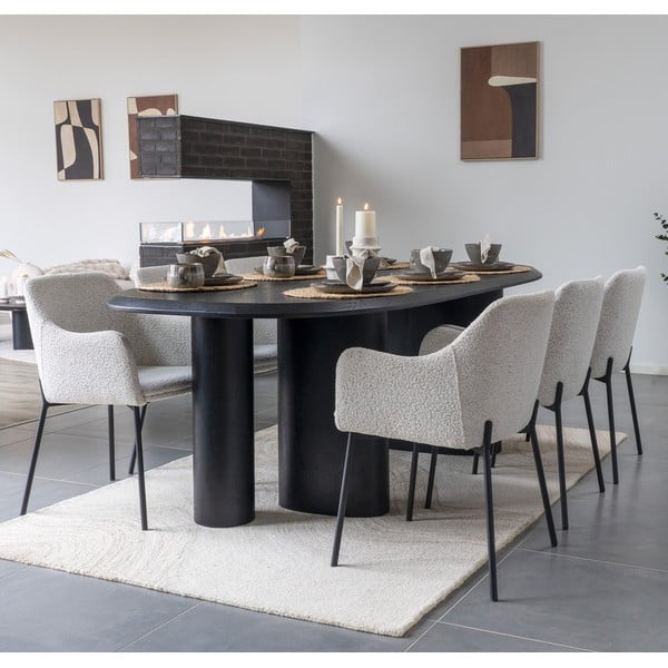 Трапезна маса с ясенов плот 100x220 cm Tirano – House Nordic-image-1