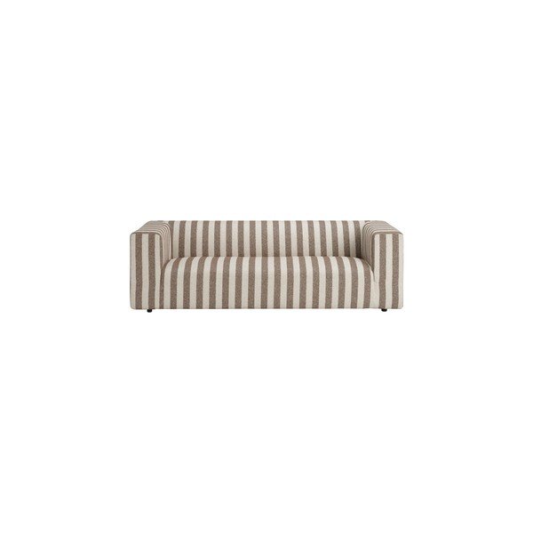 Кафяв/кремав шенилов диван 220 cm Lisa – Ellos Home-image-3