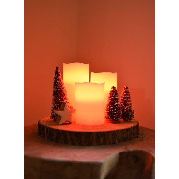 LED свещи в комплект от 3 бр. (височина 10 cm) – Hilight-image-1