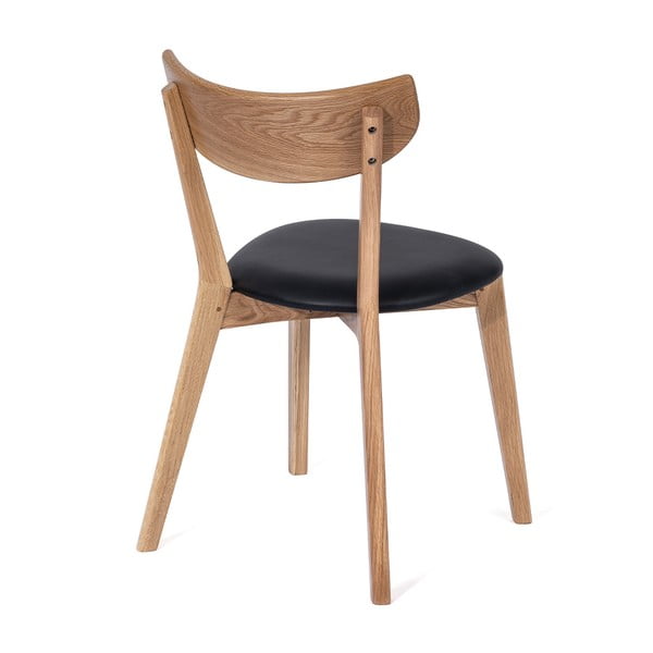 Дъбов трапезен стол с черна седалка Arch - Bonami Essentials-image-1