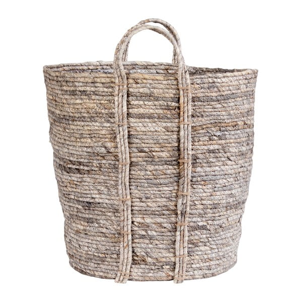 Сива кошница за съхранение, изработена от царевични листа Udine - House Nordic-image-3