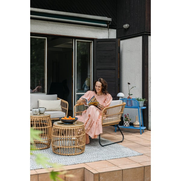 Кръгла градинска маса от изкуствен ратан ø 55,5 cm Vistdal - Bonami Essentials-image-2