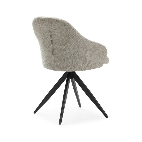 Светлосиви тапицирани трапезни столове в комплект с подлакътници 2 бр. Tamara – Marckeric-image-4