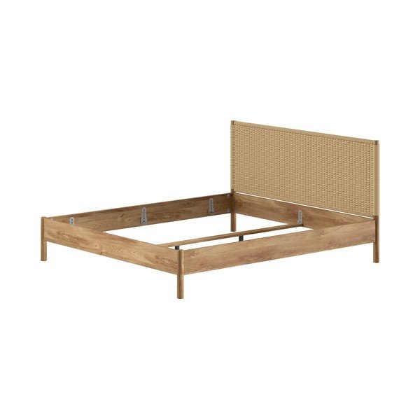 Двойно легло от масивен дъб без ламелно дъно в естествен цвят 180x200 cm Olive Rope – Vipack-image-2