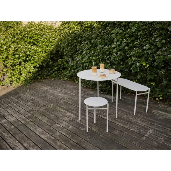 Светлосива градинска пейка метална Disc – Zone-image-1