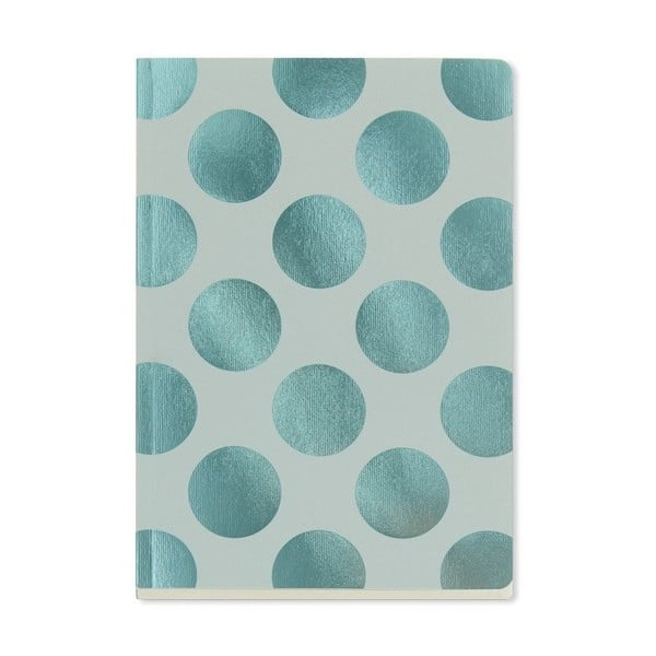 Zápisník A5 GO Stationery Polka Aqua