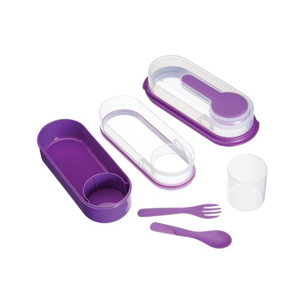 Fialový svačinový box Kitchen Craft Coolmovers Rectangular-image-1