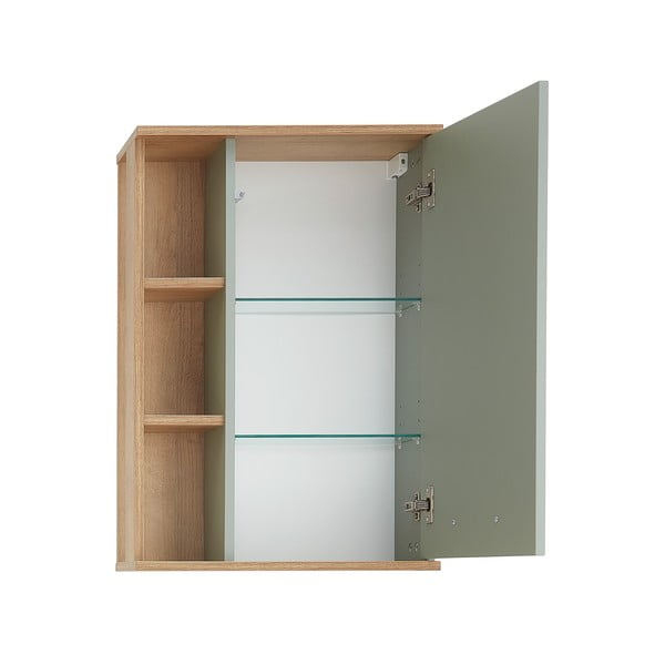 Зелен висящ шкаф за баня в дъб 51x75 cm Set 963 - Pelipal-image-2