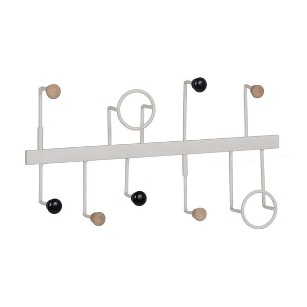 Бяла метална стенна закачалка – Ixia-image-1