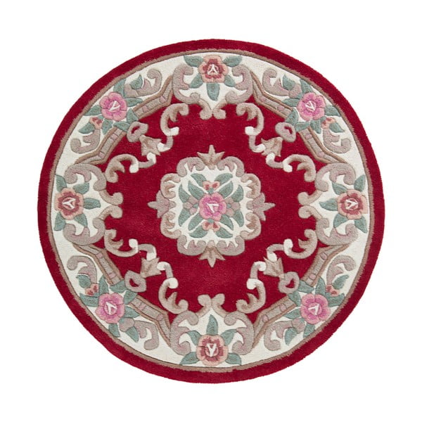 Килим от червена вълна , ⌀ 120 cm Aubusson - Flair Rugs