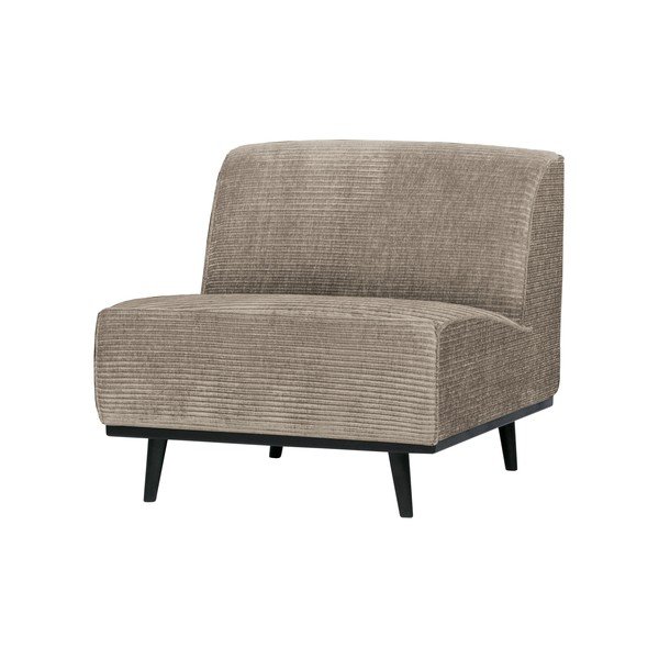 Сиво-кафяв велурен фотьойл Statement - BePureHome-image-1