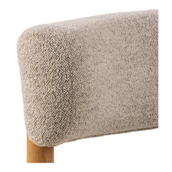 Бежово кресло от плат букле Burley – Actona-image-4