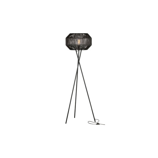 Черна подова лампа Griffin - WOOOD