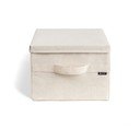 Бежова текстилна кутия за съхранение с капак 31x41x22 cm Soft Storage Medium – Bigso