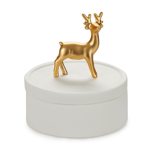 Бяла порцеланова кутия за бижута Deer - Balvi