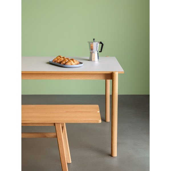 Трапезна маса от масивен дъб 107x190 cm Oblique – Hübsch-image-1