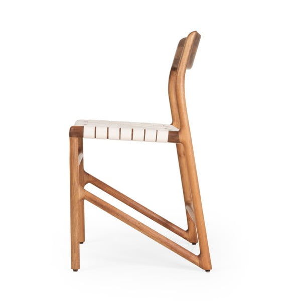 Трапезен стол в бял и кафяв цвят Fawn – Gazzda-image-4