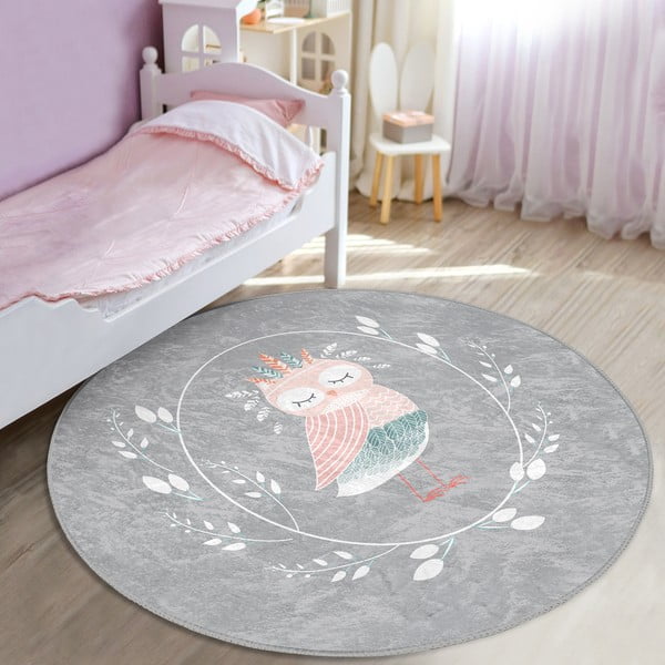 Сив детски килим ø 100 cm Comfort - Mila Home-image-1
