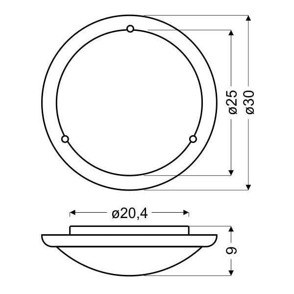 LED осветително тяло за таван със стъклен абажур в естествено бяло ø 30 cm Pine - Candellux Lighting-image-1