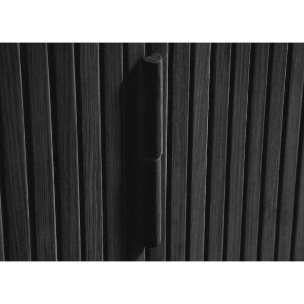 Черна телевизионна масичка от дъб 160x56 cm Cavo - Unique Furniture-image-1