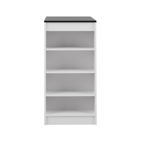 Bílý barový stůl s černou deskou TemaHome Aravis-image-1