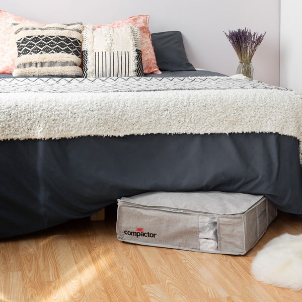 Сива компресионна кутия за съхранение , 145 л Oxford - Compactor-image-1