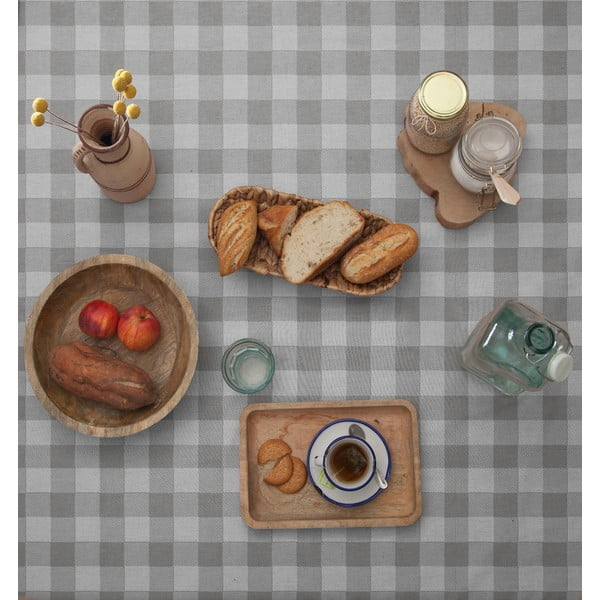 Покривка за маса Lino Grey Vichy, 140 x 200 cm - Really Nice Things-image-2