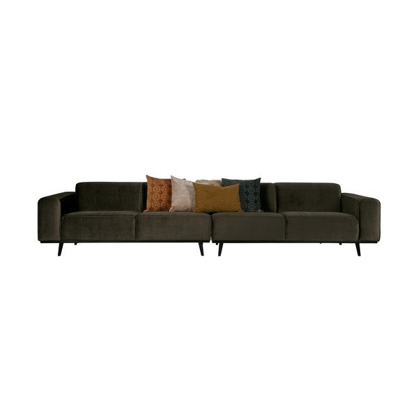 Тъмнозелено кадифе Диван за изявления, 372 cm - BePureHome-image-4