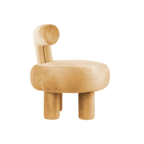 Жълто кадифено кресло Abrazo – Leitmotiv-image-2