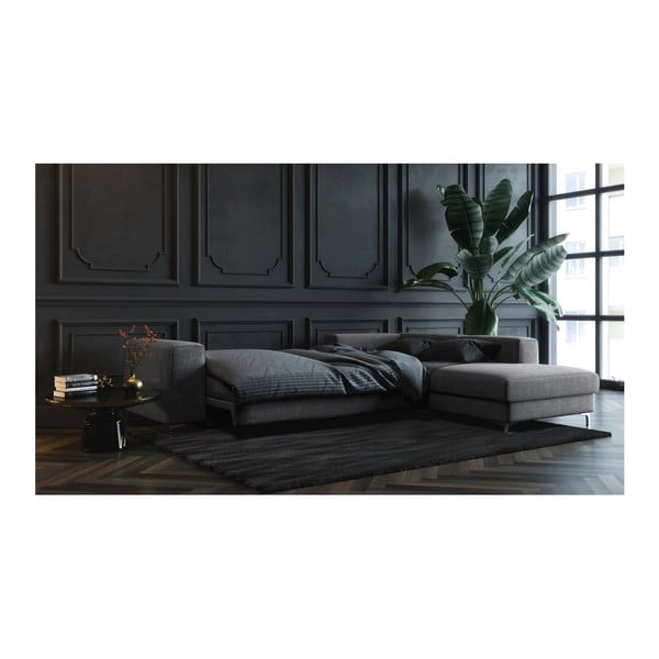 Тъмно сив разтегателен диван Devichy , десен ъгъл Rothe - devichy-image-3