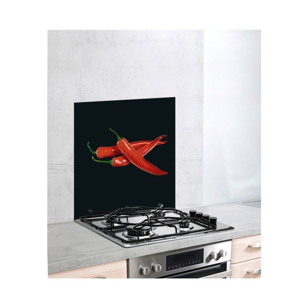 Стъклен протектор за готварска печка Peperoni, 60 x 70 cm Hot Peperoni - Wenko-image-2