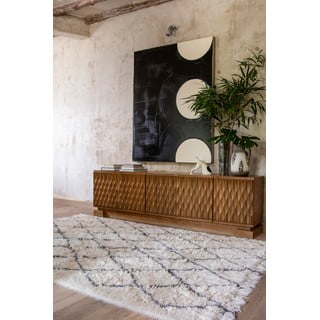 Кремав ръчно изработен вълнен килим подходящ за пране 200x300 cm Berber Soul – Lorena Canals