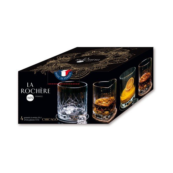 Стъклени чаши в комплект 4 бр. за уиски 340 ml Chicago – La Rochére-image-3