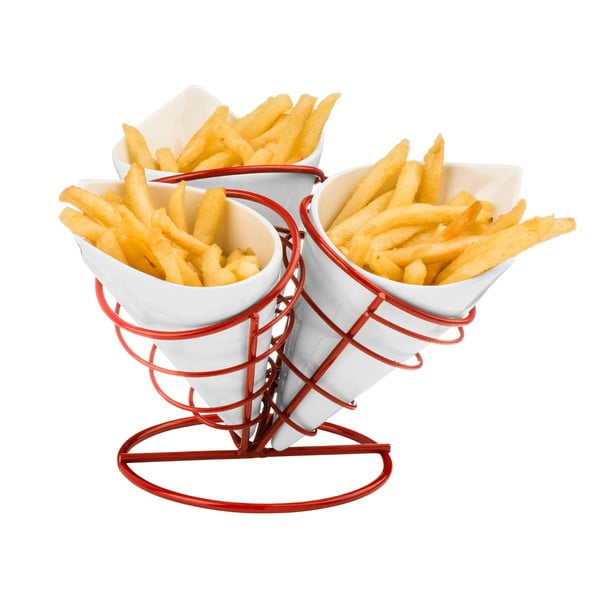 Set 3 misek a držáku na hranolky Premier Housewares-image-1