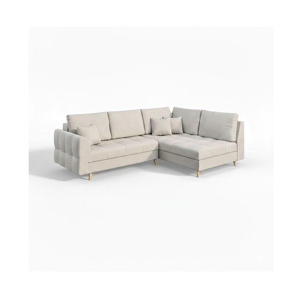 Кремав ъглов диван (десен ъгъл) Ariella - Ropez