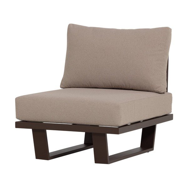 Кафяв градински стол метален/подплатен Bear – WOOOD